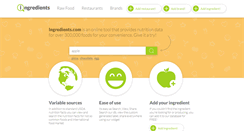 Desktop Screenshot of ingredients.com